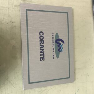 Placa Personalizada Ades. Aço Escovado Prata - Image 3